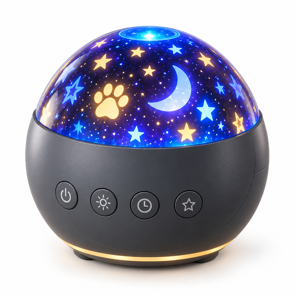 Qtdravce™ DreamOrbit Mini Ambient Projector Night Light – Sleep Timer Star & Aurora Mood Lamp with Adjustable Brightness