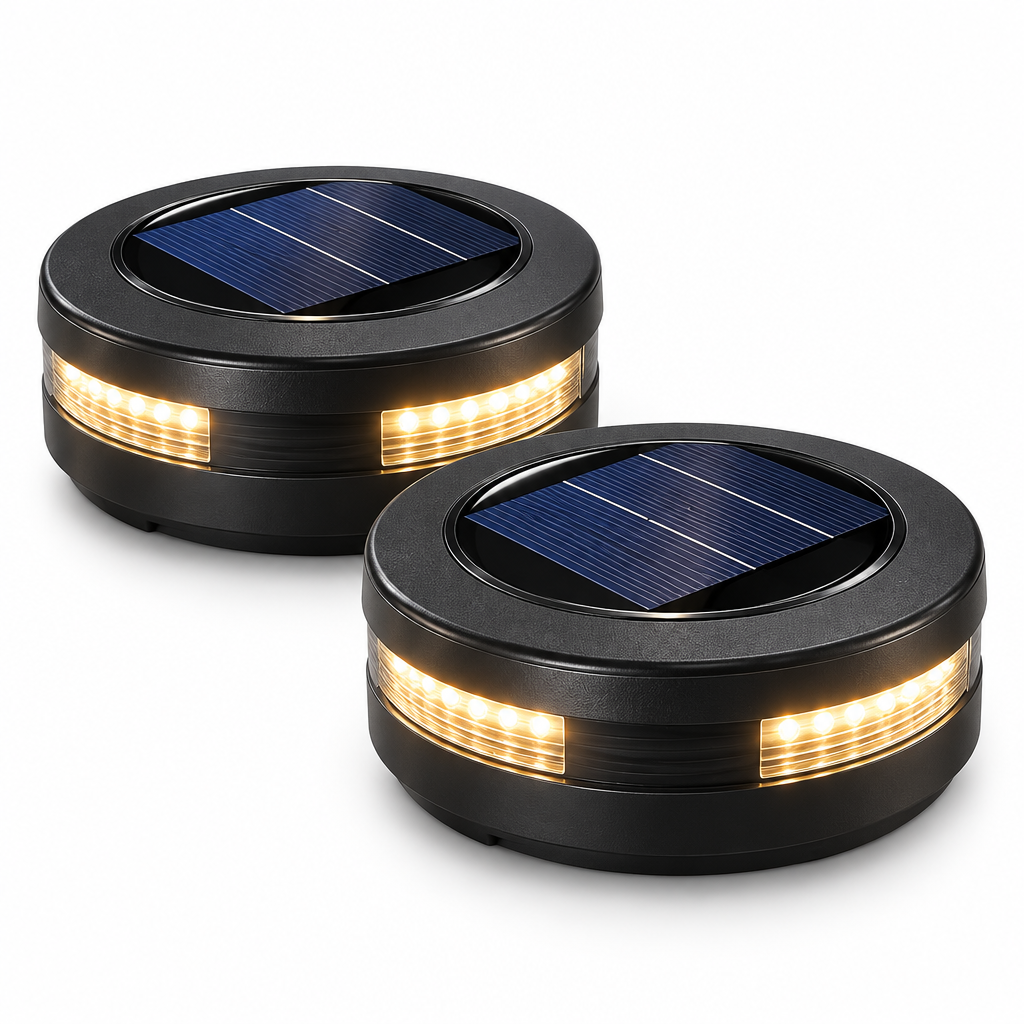 Qtdravce™ TerraPulse Mini Solar LED Motion Sensor Ground Light – Outdoor Pathway, Yard, Patio & Garden Light