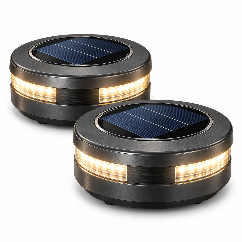 Qtdravce™ TerraPulse Mini Solar LED Motion Sensor Ground Light – Outdoor Pathway, Yard, Patio & Garden Light