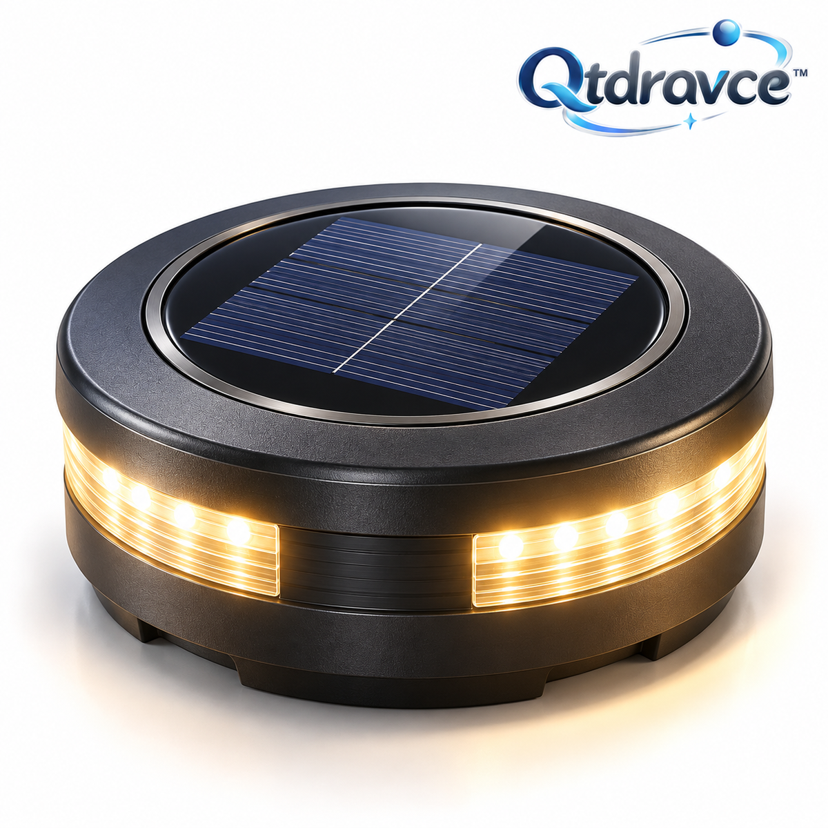 Qtdravce™ TerraPulse Mini Solar LED Motion Sensor Ground Light – Outdoor Pathway, Yard, Patio & Garden Light