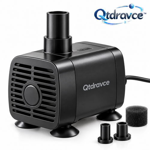 Qtdravce™ AquaWhisper Quiet Pet Water Fountain Pump – Low-Noise USB Replacement Circulation Pump for Compatible Fountains