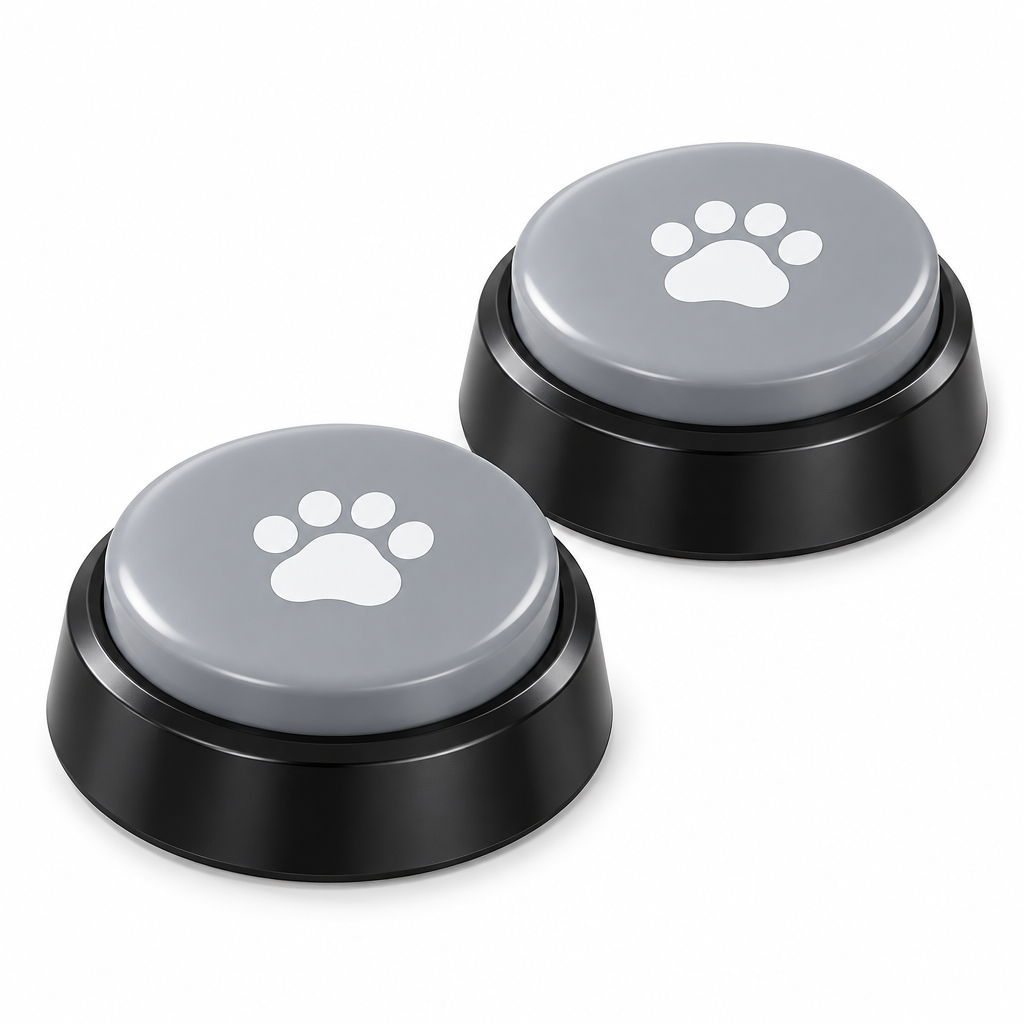 Qtdravce™ TalkPaw Recordable Pet Training Buttons – Custom Voice Sound Buttons for Interactive Dog & Pet Training, 2 Pack